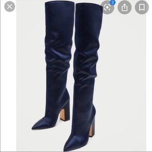 Satin Zara knee high boot